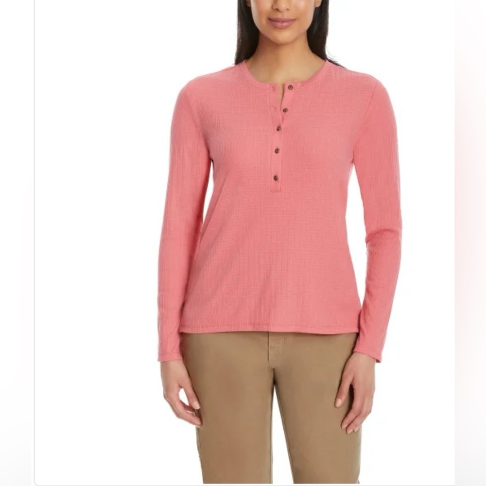 G.H. Bass & Co. Ladies' Long-Sleeve Henley Top